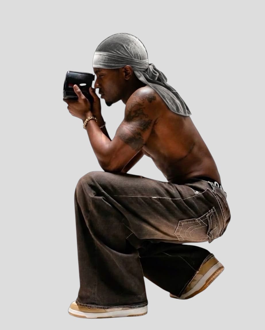 Silver Velvet Durag
